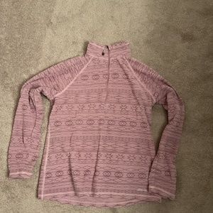 Eddie Bauer, medium, pink, 3/4 zip fleece